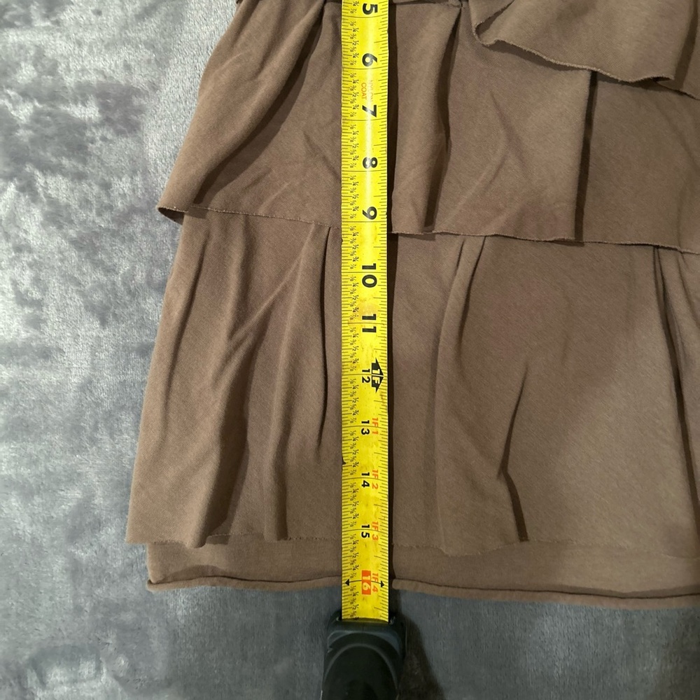 Loft Small Skirt Women's /Brown /Pull On layered Mini Boho / Retail $69 - Picture 2 of 4